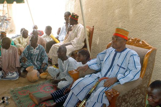 The festival of establishment of a usual chief in Burkina Faso Faso lasts three days. The usual chief succeeds his father deceased, it is always the groin of the family and always a man. It is a very rare event because a chief can be replaced only after his death. During establishment it is the festival and all the area is invited. This festival occurs to Kokemnour�, small village in the East of Burkina Faso Faso in the province of Kouritanga. These three days are punctuated of dance, meal and especially of traditional ceremonies African. The Chief is the King and can be established only by chiefs more important than him.                                