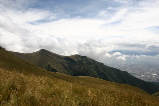 Slopes of the Pichincha in Ecuador in the Andes above the capital, Quito