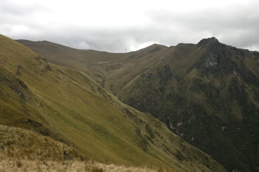 Slopes of the Pichincha in Ecuador in the Andes above the capital, Quito