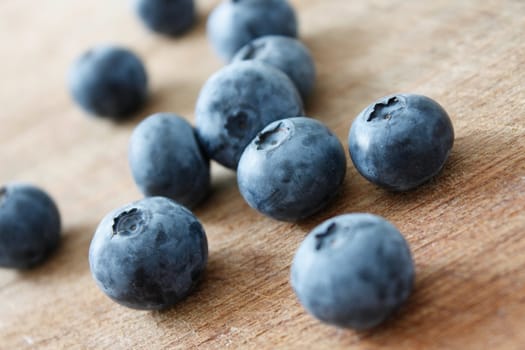 Blueberries photographed in a studio