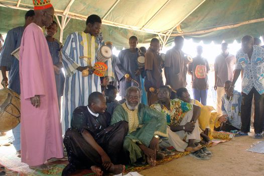 The festival of establishment of a usual chief in Burkina Faso Faso lasts three days. The usual chief succeeds his father deceased, it is always the groin of the family and always a man. It is a very rare event because a chief can be replaced only after his death. During establishment it is the festival and all the area is invited. This festival occurs to Kokemnour�, small village in the East of Burkina Faso Faso in the province of Kouritanga. These three days are punctuated of dance, meal and especially of traditional ceremonies African. The Chief is the King and can be established only by chiefs more important than him.                                
