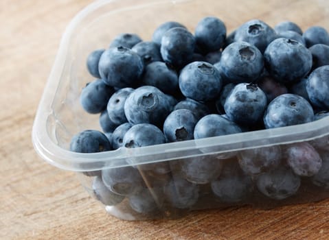 Blueberries photographed in a studio