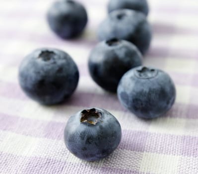 Blueberries photographed in a studio