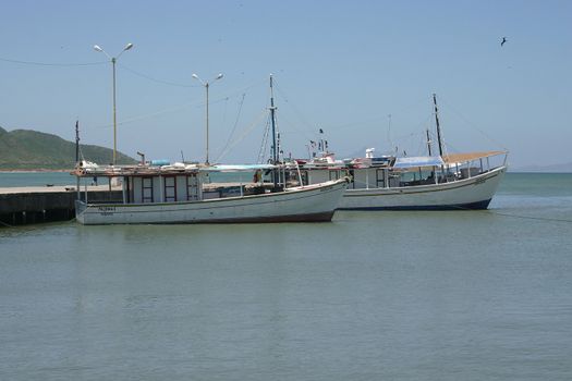 Boats in the harbor of Juan Griego on Isla de Margarita in Venezuela