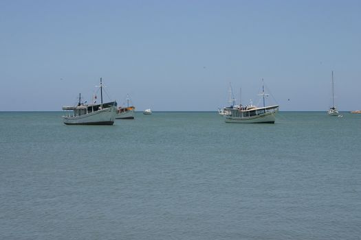 Boats off the port of Juan Griego on Isla de Margarita, Venezuela