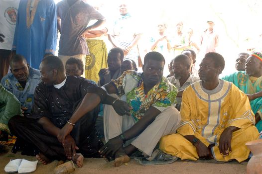 The festival of establishment of a usual chief in Burkina Faso Faso lasts three days. The usual chief succeeds his father deceased, it is always the groin of the family and always a man. It is a very rare event because a chief can be replaced only after his death. During establishment it is the festival and all the area is invited. This festival occurs to Kokemnour�, small village in the East of Burkina Faso Faso in the province of Kouritanga. These three days are punctuated of dance, meal and especially of traditional ceremonies African. The Chief is the King and can be established only by chiefs more important than him.                                