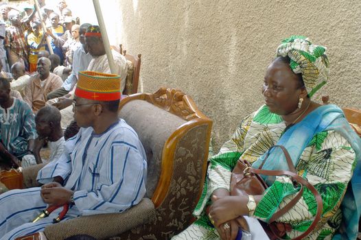 The festival of establishment of a usual chief in Burkina Faso Faso lasts three days. The usual chief succeeds his father deceased, it is always the groin of the family and always a man. It is a very rare event because a chief can be replaced only after his death. During establishment it is the festival and all the area is invited. This festival occurs to Kokemnour�, small village in the East of Burkina Faso Faso in the province of Kouritanga. These three days are punctuated of dance, meal and especially of traditional ceremonies African. The Chief is the King and can be established only by chiefs more important than him.                                