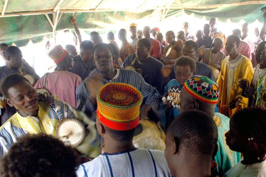 The festival of establishment of a usual chief in Burkina Faso Faso lasts three days. The usual chief succeeds his father deceased, it is always the groin of the family and always a man. It is a very rare event because a chief can be replaced only after his death. During establishment it is the festival and all the area is invited. This festival occurs to Kokemnour�, small village in the East of Burkina Faso Faso in the province of Kouritanga. These three days are punctuated of dance, meal and especially of traditional ceremonies African. The Chief is the King and can be established only by chiefs more important than him.                                