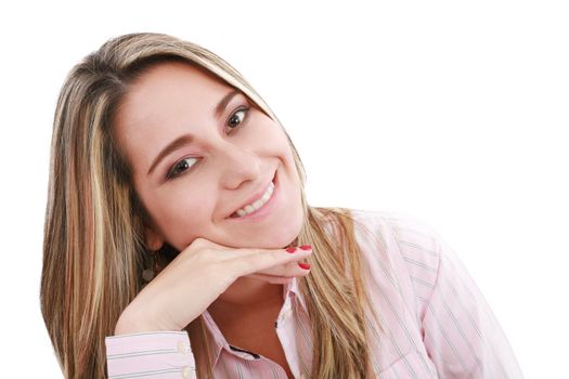 Portrait of a beautiful business woman smiling