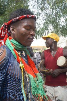 The festival of establishment of a usual chief in Burkina Faso Faso lasts three days. The usual chief succeeds his father deceased, it is always the groin of the family and always a man. It is a very rare event because a chief can be replaced only after his death. During establishment it is the festival and all the area is invited. This festival occurs to Kokemnour�, small village in the East of Burkina Faso Faso in the province of Kouritanga. These three days are punctuated of dance, meal and especially of traditional ceremonies African. The Chief is the King and can be established only by chiefs more important than him.                                