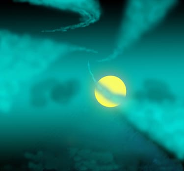 moon on night sky