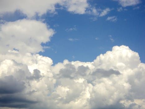 Beautiful blue sky in the summer time