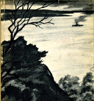 abstract background on old paper