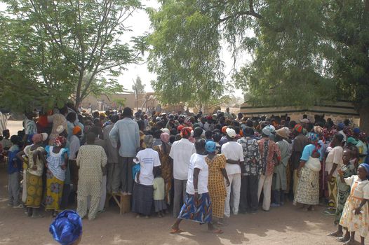 The festival of establishment of a usual chief in Burkina Faso Faso lasts three days. The usual chief succeeds his father deceased, it is always the groin of the family and always a man. It is a very rare event because a chief can be replaced only after his death. During establishment it is the festival and all the area is invited. This festival occurs to Kokemnour�, small village in the East of Burkina Faso Faso in the province of Kouritanga. These three days are punctuated of dance, meal and especially of traditional ceremonies African. The Chief is the King and can be established only by chiefs more important than him.                                