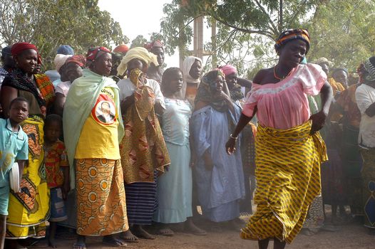 The festival of establishment of a usual chief in Burkina Faso Faso lasts three days. The usual chief succeeds his father deceased, it is always the groin of the family and always a man. It is a very rare event because a chief can be replaced only after his death. During establishment it is the festival and all the area is invited. This festival occurs to Kokemnour�, small village in the East of Burkina Faso Faso in the province of Kouritanga. These three days are punctuated of dance, meal and especially of traditional ceremonies African. The Chief is the King and can be established only by chiefs more important than him.                                