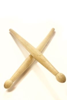 two sticks on the white background