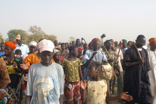 The festival of establishment of a usual chief in Burkina Faso Faso lasts three days. The usual chief succeeds his father deceased, it is always the groin of the family and always a man. It is a very rare event because a chief can be replaced only after his death. During establishment it is the festival and all the area is invited. This festival occurs to Kokemnour�, small village in the East of Burkina Faso Faso in the province of Kouritanga. These three days are punctuated of dance, meal and especially of traditional ceremonies African. The Chief is the King and can be established only by chiefs more important than him.                                