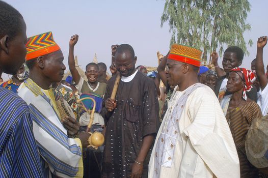 The festival of establishment of a usual chief in Burkina Faso Faso lasts three days. The usual chief succeeds his father deceased, it is always the groin of the family and always a man. It is a very rare event because a chief can be replaced only after his death. During establishment it is the festival and all the area is invited. This festival occurs to Kokemnour�, small village in the East of Burkina Faso Faso in the province of Kouritanga. These three days are punctuated of dance, meal and especially of traditional ceremonies African. The Chief is the King and can be established only by chiefs more important than him.                                