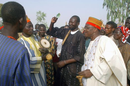 The festival of establishment of a usual chief in Burkina Faso Faso lasts three days. The usual chief succeeds his father deceased, it is always the groin of the family and always a man. It is a very rare event because a chief can be replaced only after his death. During establishment it is the festival and all the area is invited. This festival occurs to Kokemnour�, small village in the East of Burkina Faso Faso in the province of Kouritanga. These three days are punctuated of dance, meal and especially of traditional ceremonies African. The Chief is the King and can be established only by chiefs more important than him.                                