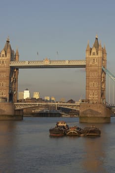 Tower Bridge across the River Thames in London, England, United Kingdom