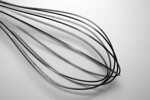 detail of a wire whisk, a kitchen utensil