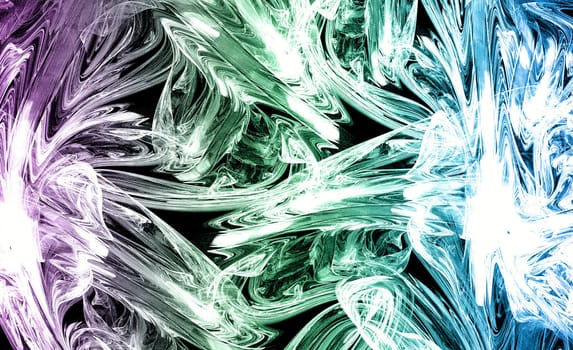 Fractal - Needle ice or chrome reflect. Abstract background.