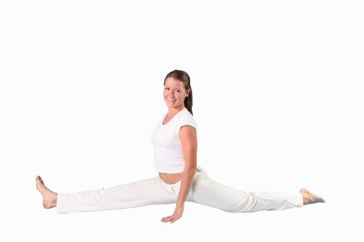 yoga young  white aerobics body model healthy lifestyles