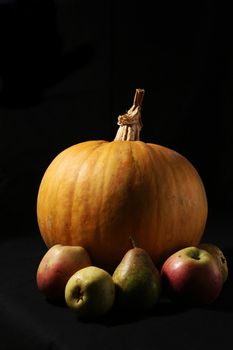 vegetables,pumpkin;culture;fruit; black;style; background; pear; food;