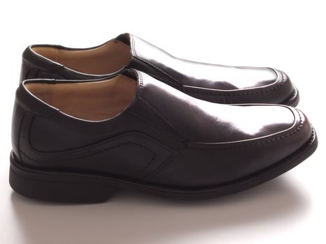 close up of men's black business shoes