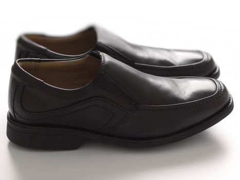 close up of men's black business shoes