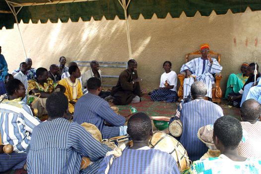 The festival of establishment of a usual chief in Burkina Faso Faso lasts three days. The usual chief succeeds his father deceased, it is always the groin of the family and always a man. It is a very rare event because a chief can be replaced only after his death. During establishment it is the festival and all the area is invited. This festival occurs to Kokemnour�, small village in the East of Burkina Faso Faso in the province of Kouritanga. These three days are punctuated of dance, meal and especially of traditional ceremonies African. The Chief is the King and can be established only by chiefs more important than him.                                