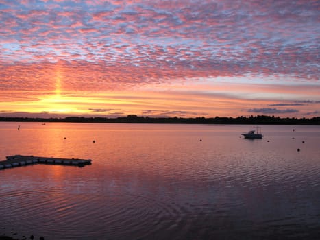 Beautiful sunset over Draycote Water