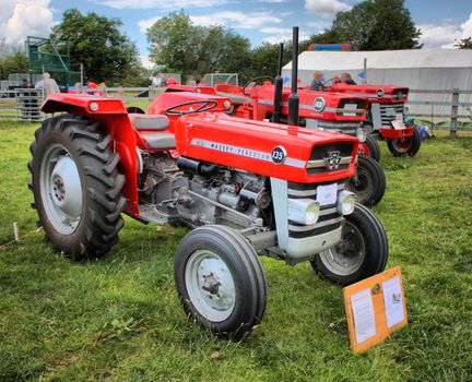 A red tractor