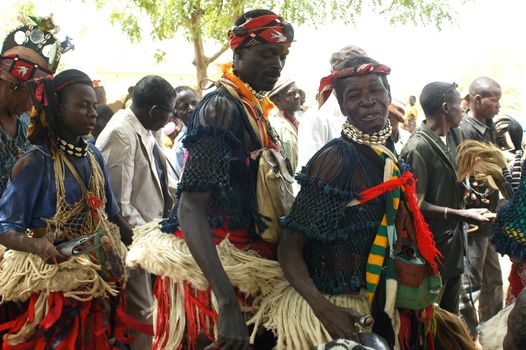 The festival of establishment of a usual chief in Burkina Faso Faso lasts three days. The usual chief succeeds his father deceased, it is always the groin of the family and always a man. It is a very rare event because a chief can be replaced only after his death. During establishment it is the festival and all the area is invited. This festival occurs to Kokemnour�, small village in the East of Burkina Faso Faso in the province of Kouritanga. These three days are punctuated of dance, meal and especially of traditional ceremonies African. The Chief is the King and can be established only by chiefs more important than him.                                
