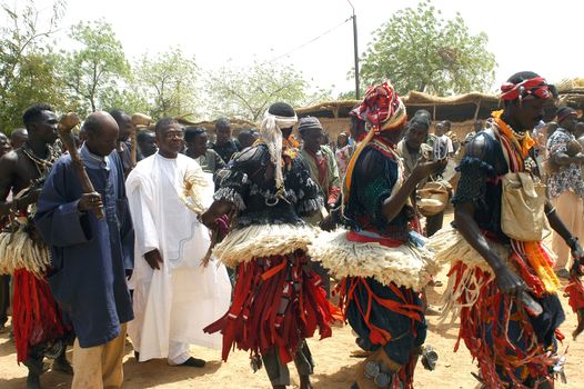 The festival of establishment of a usual chief in Burkina Faso Faso lasts three days. The usual chief succeeds his father deceased, it is always the groin of the family and always a man. It is a very rare event because a chief can be replaced only after his death. During establishment it is the festival and all the area is invited. This festival occurs to Kokemnour�, small village in the East of Burkina Faso Faso in the province of Kouritanga. These three days are punctuated of dance, meal and especially of traditional ceremonies African. The Chief is the King and can be established only by chiefs more important than him.                                
