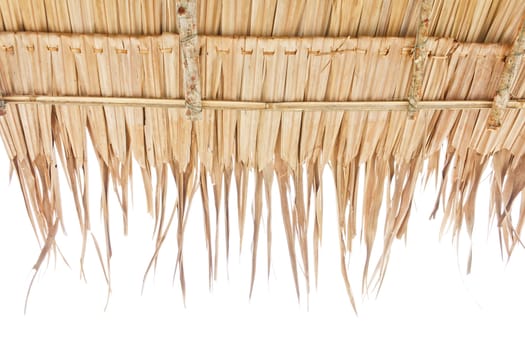 Roof made from dry grass of house in rural, Thailand