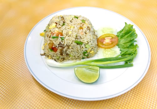 Fried Rice with crab at restaurant, Nakhon Si Thammarat Province, Thailand