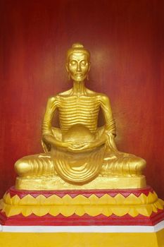 Image of Buddha statue of starving symbol at Nakhon Si Thammarat, Thailand