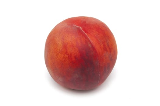 Peach on the white background