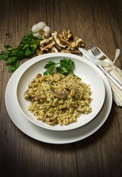 rice with porcini mushrooms