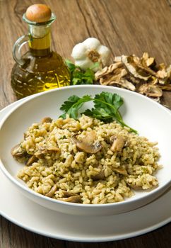 rice with porcini mushrooms