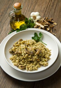 rice with porcini mushrooms