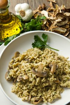 rice with porcini mushrooms