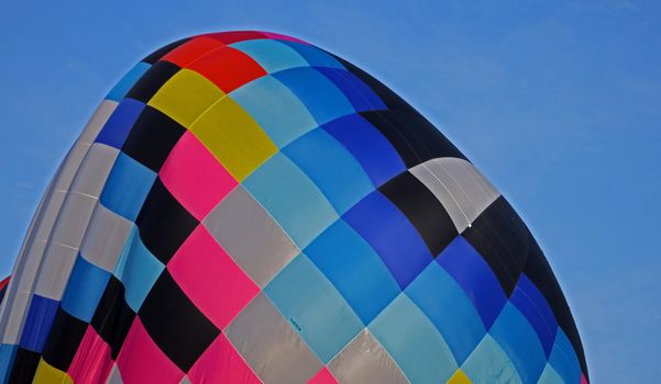 Close up of top of a hot air balloon