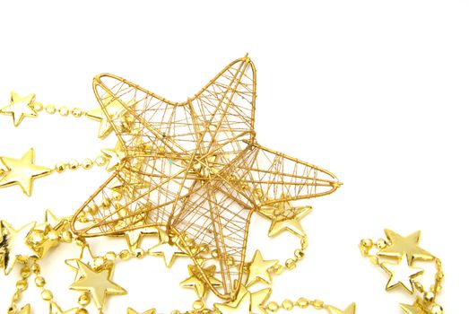 Christmas decoration over blue background