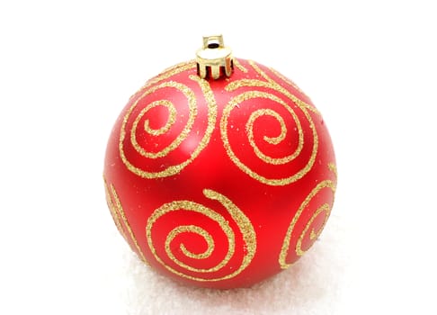 christmas balls isolated on the white background