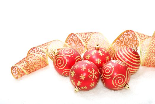 Christmas decoration over white background