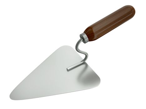 Trowel isolated on white background. 3D render.