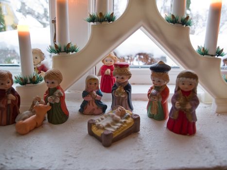 Nativity Christmas small figurines for home decoration