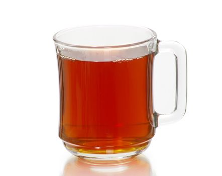 tea in cup isolated on white background
